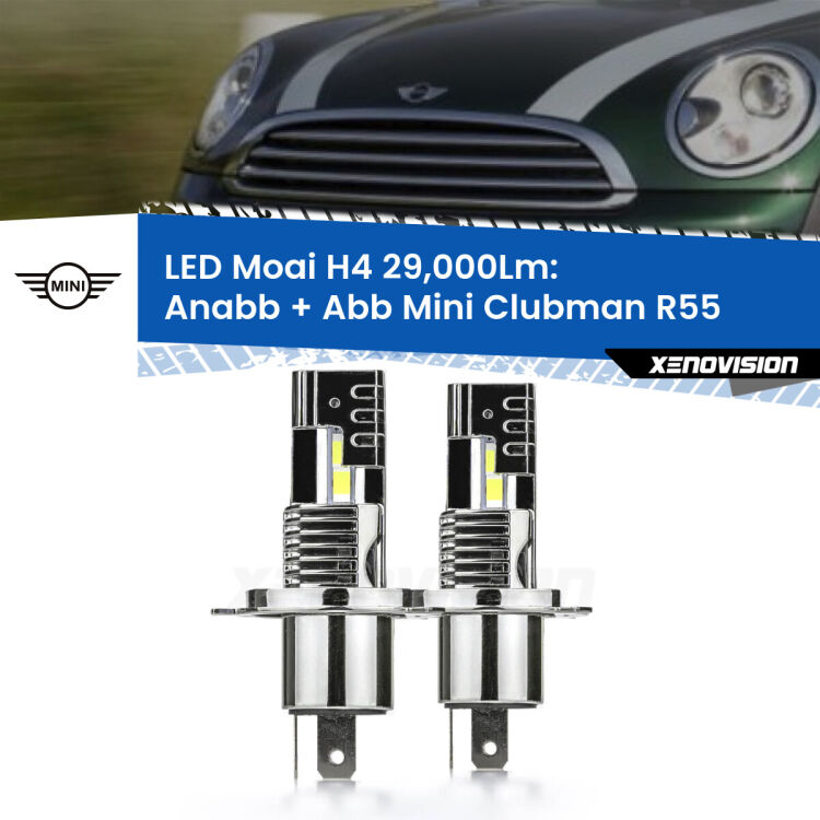 Anabbaglianti LED H4 29,000Lm per Mini Clubman R55 2007 - 2015 <strong>Kit Anabbaglianti LED per Mini Clubman</strong> R55 2007 - 2015</strong>: 29.000Lumen, canbus, fatti per durare. Qualità Massima Garantita.