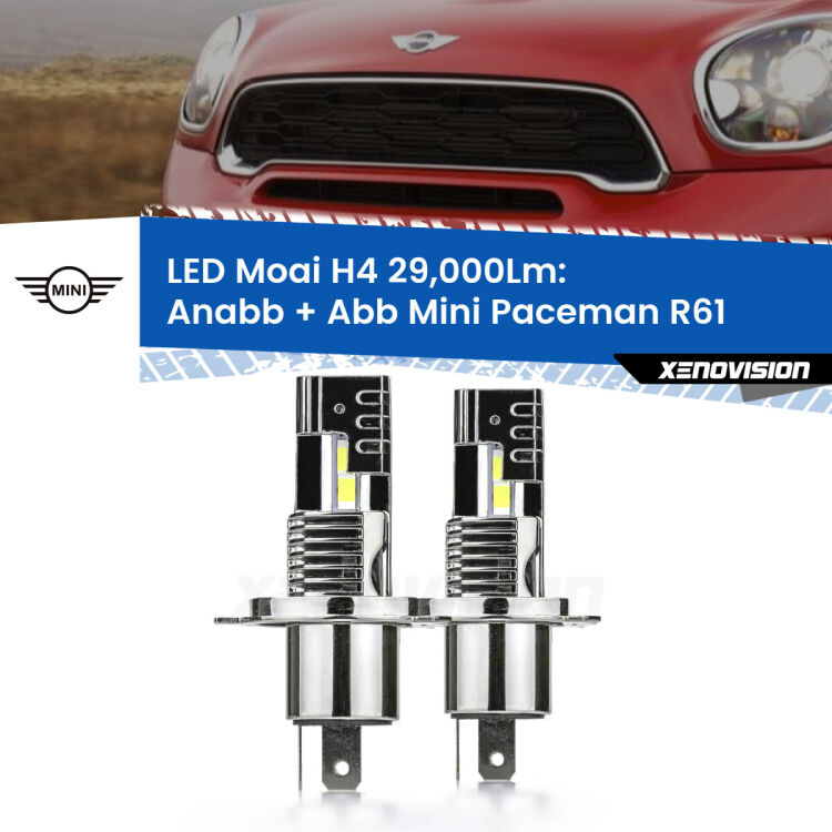 0 Anabbaglianti LED H4 29,000Lm per Mini Paceman R61 2012 - 2016 <strong>Kit Anabbaglianti LED per Mini Paceman</strong> R61 2012 - 2016</strong>: 29.000Lumen, canbus, fatti per durare. Qualità Massima Garantita.