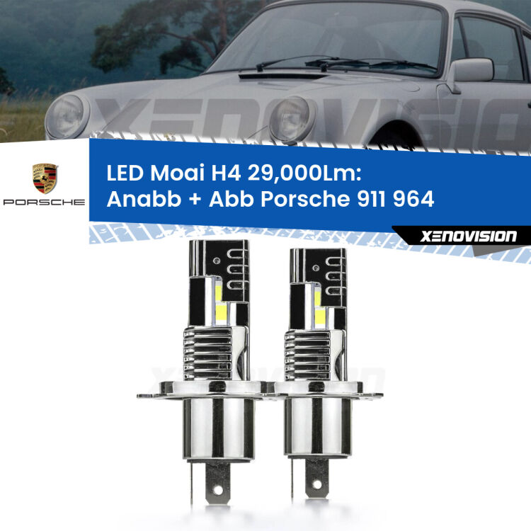 Anabbaglianti LED H4 29,000Lm per Porsche 911 964 1988 - 1993 <strong>Kit Anabbaglianti LED per Porsche 911</strong> 964 1988 - 1993</strong>: 29.000Lumen, canbus, fatti per durare. Qualità Massima Garantita.