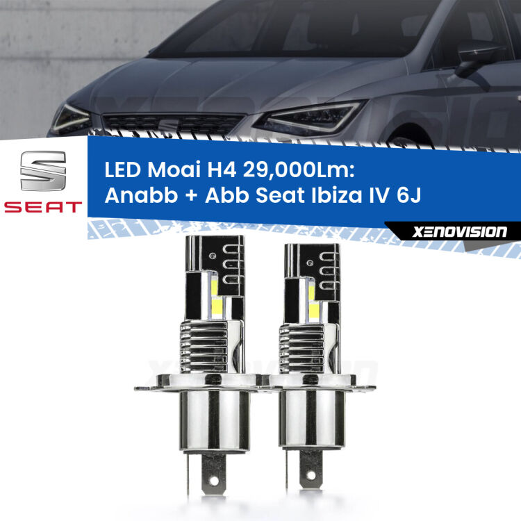 Anabbaglianti LED H4 29,000Lm per Seat Ibiza IV 6J a parabola singola <strong>Kit Anabbaglianti LED per Seat Ibiza IV</strong> 6J a parabola singola</strong>: 29.000Lumen, canbus, fatti per durare. Qualità Massima Garantita.