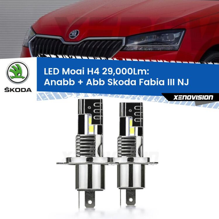 Anabbaglianti LED H4 29,000Lm per Skoda Fabia III NJ a parabola singola <strong>Kit Anabbaglianti LED per Skoda Fabia III</strong> NJ a parabola singola</strong>: 29.000Lumen, canbus, fatti per durare. Qualità Massima Garantita.