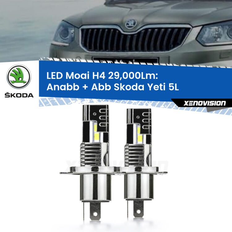 Anabbaglianti LED H4 29,000Lm per Skoda Yeti 5L 2009 - 2013 <strong>Kit Anabbaglianti LED per Skoda Yeti</strong> 5L 2009 - 2013</strong>: 29.000Lumen, canbus, fatti per durare. Qualità Massima Garantita.