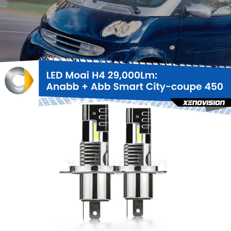 Anabbaglianti LED H4 29,000Lm per Smart City-coupe 450 prima serie <strong>Kit Anabbaglianti LED per Smart City-coupe</strong> 450 prima serie</strong>: 29.000Lumen, canbus, fatti per durare. Qualità Massima Garantita.