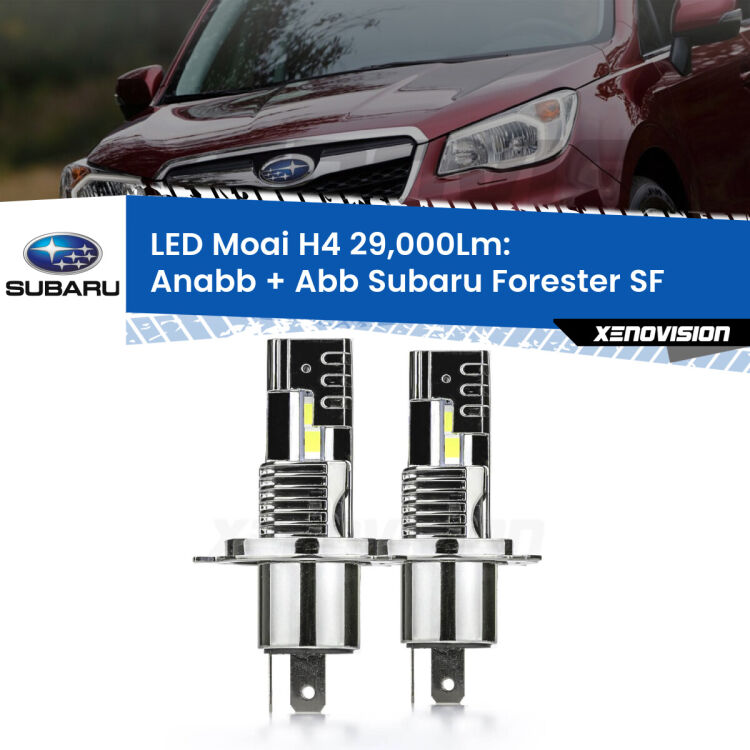 0 Anabbaglianti LED H4 29,000Lm per Subaru Forester SF 1997 - 2002 <strong>Kit Anabbaglianti LED per Subaru Forester</strong> SF 1997 - 2002</strong>: 29.000Lumen, canbus, fatti per durare. Qualità Massima Garantita.
