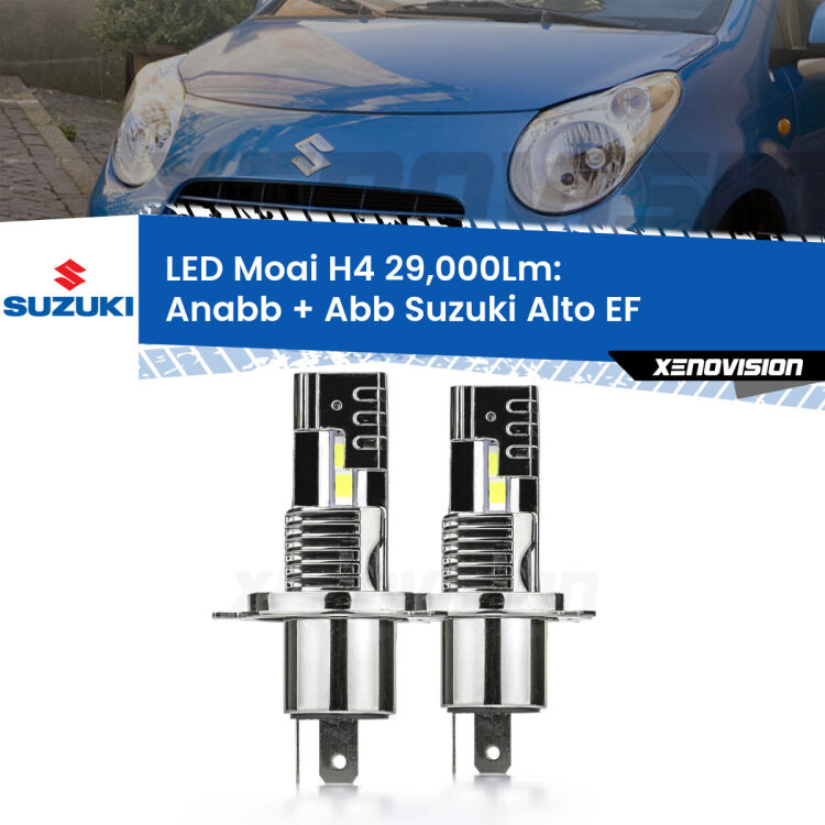 Anabbaglianti LED H4 29,000Lm per Suzuki Alto EF 1994 - 2002 <strong>Kit Anabbaglianti LED per Suzuki Alto</strong> EF 1994 - 2002</strong>: 29.000Lumen, canbus, fatti per durare. Qualità Massima Garantita.