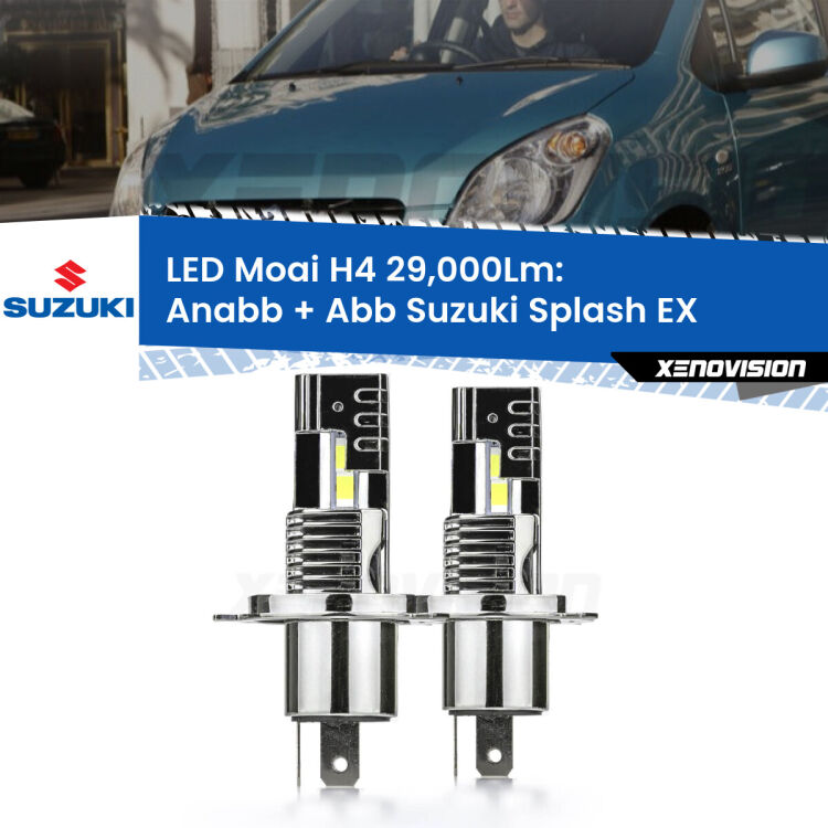 Anabbaglianti LED H4 29,000Lm per Suzuki Splash EX 2008 in poi <strong>Kit Anabbaglianti LED per Suzuki Splash</strong> EX 2008 in poi</strong>: 29.000Lumen, canbus, fatti per durare. Qualità Massima Garantita.