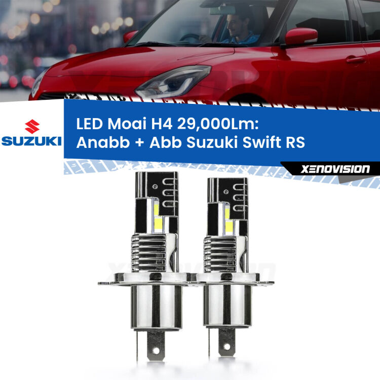 Anabbaglianti LED H4 29,000Lm per Suzuki Swift RS 2005 - 2010 <strong>Kit Anabbaglianti LED per Suzuki Swift</strong> RS 2005 - 2010</strong>: 29.000Lumen, canbus, fatti per durare. Qualità Massima Garantita.