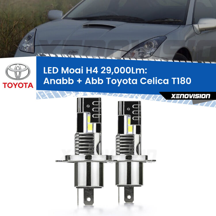 0 Anabbaglianti LED H4 29,000Lm per Toyota Celica T180 1989 - 1993 <strong>Kit Anabbaglianti LED per Toyota Celica</strong> T180 1989 - 1993</strong>: 29.000Lumen, canbus, fatti per durare. Qualità Massima Garantita.