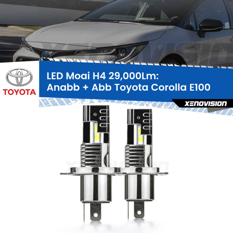 0 Anabbaglianti LED H4 29,000Lm per Toyota Corolla E100 1992 - 1997 <strong>Kit Anabbaglianti LED per Toyota Corolla</strong> E100 1992 - 1997</strong>: 29.000Lumen, canbus, fatti per durare. Qualità Massima Garantita.