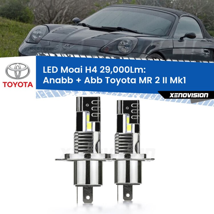 0 Anabbaglianti LED H4 29,000Lm per Toyota MR 2 II Mk1 1989 - 2000 <strong>Kit Anabbaglianti LED per Toyota MR 2 II</strong> Mk1 1989 - 2000</strong>: 29.000Lumen, canbus, fatti per durare. Qualità Massima Garantita.