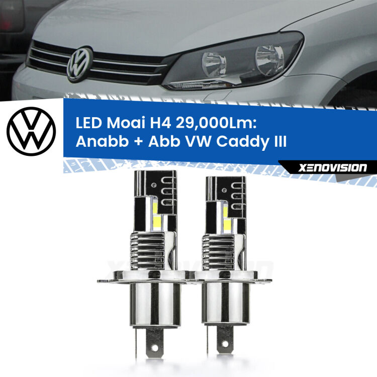 0 Anabbaglianti LED H4 29,000Lm per VW Caddy III 2010 - 2015 <strong>Kit Anabbaglianti LED per VW Caddy III</strong> 2010 - 2015</strong>: 29.000Lumen, canbus, fatti per durare. Qualità Massima Garantita.