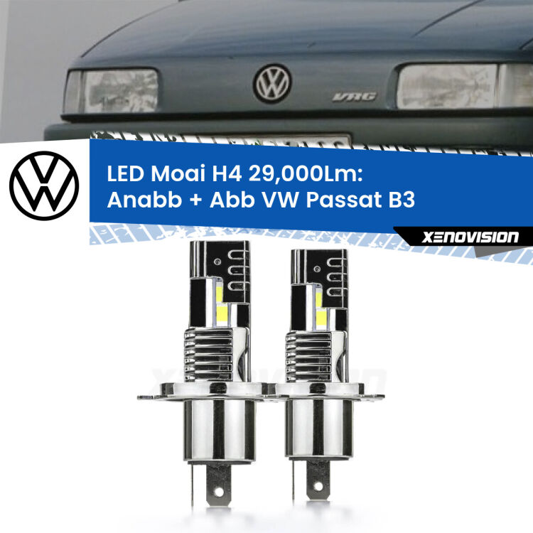 Anabbaglianti LED H4 29,000Lm per VW Passat B3 a parabola singola <strong>Kit Anabbaglianti LED per VW Passat</strong> B3 a parabola singola</strong>: 29.000Lumen, canbus, fatti per durare. Qualità Massima Garantita.