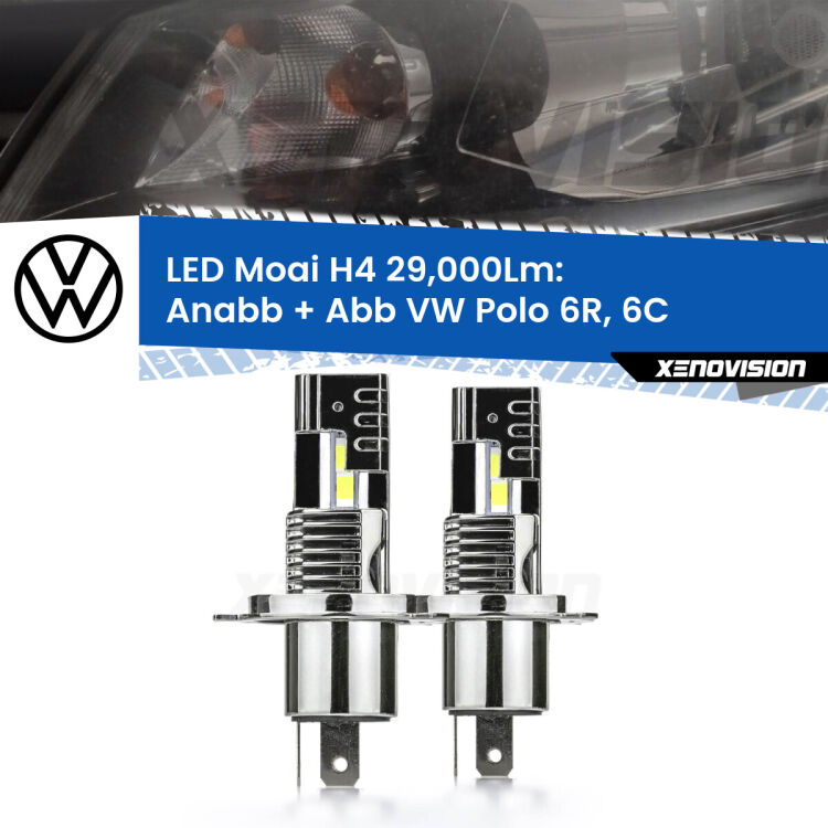 Anabbaglianti LED H4 29,000Lm per VW Polo 6R, 6C 6R monolampada <strong>Kit Anabbaglianti LED per VW Polo</strong> 6R, 6C 6R monolampada</strong>: 29.000Lumen, canbus, fatti per durare. Qualità Massima Garantita.