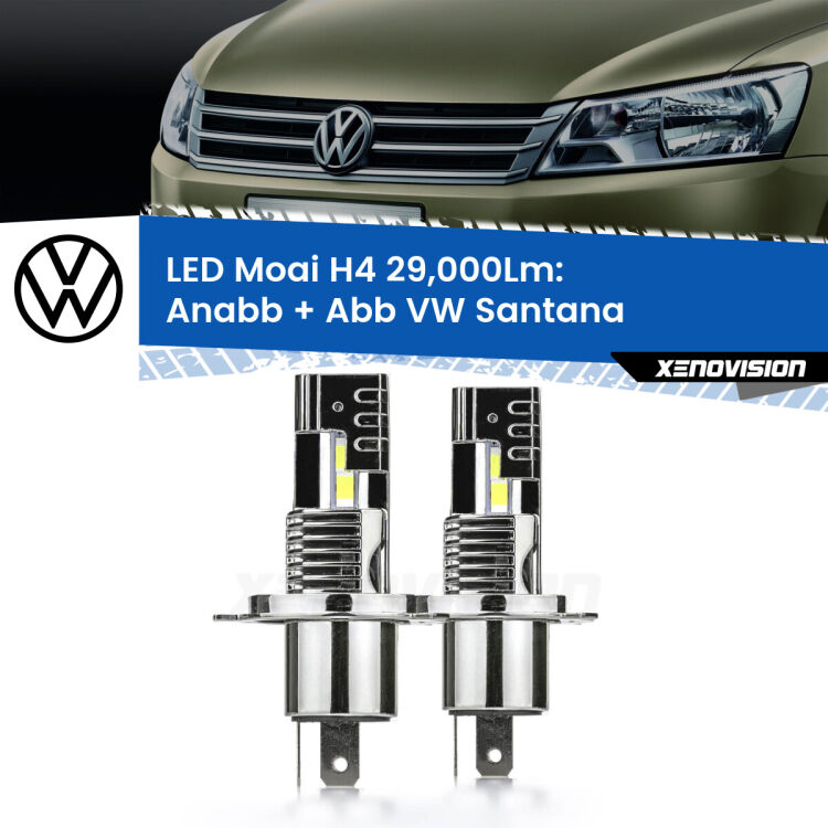 0 Anabbaglianti LED H4 29,000Lm per VW Santana 1995 - 2012 <strong>Kit Anabbaglianti LED per VW Santana</strong> 1995 - 2012</strong>: 29.000Lumen, canbus, fatti per durare. Qualità Massima Garantita.