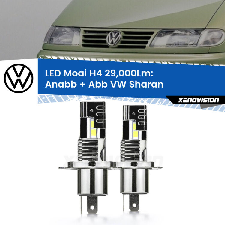 Anabbaglianti LED H4 29,000Lm per VW Sharan  a parabola singola <strong>Kit Anabbaglianti LED per VW Sharan</strong>  a parabola singola</strong>: 29.000Lumen, canbus, fatti per durare. Qualità Massima Garantita.