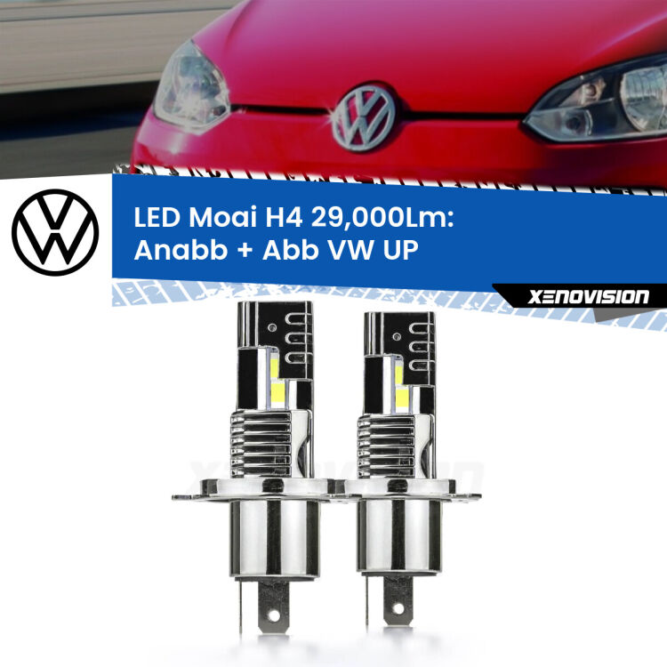 Anabbaglianti LED H4 29,000Lm per VW UP  2011 in poi <strong>Kit Anabbaglianti LED per VW UP</strong>  2011 in poi</strong>: 29.000Lumen, canbus, fatti per durare. Qualità Massima Garantita.