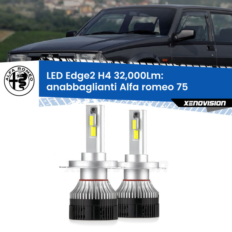 Anabbaglianti LED H4 32,000Lm per Alfa romeo 75  1985 - 1992 <p><strong>Kit anabbaglianti LED H4 per Alfa romeo 75</strong>  1985 - 1992. </strong>Potenza smisurata, taglio di luce perfetto. Super canbus. Qualità Massima.</p>