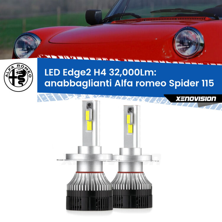 Anabbaglianti LED H4 32,000Lm per Alfa romeo Spider 115 1971 - 1993 <p><strong>Kit anabbaglianti LED H4 per Alfa romeo Spider</strong> 115 1971 - 1993. </strong>Potenza smisurata, taglio di luce perfetto. Super canbus. Qualità Massima.</p>
