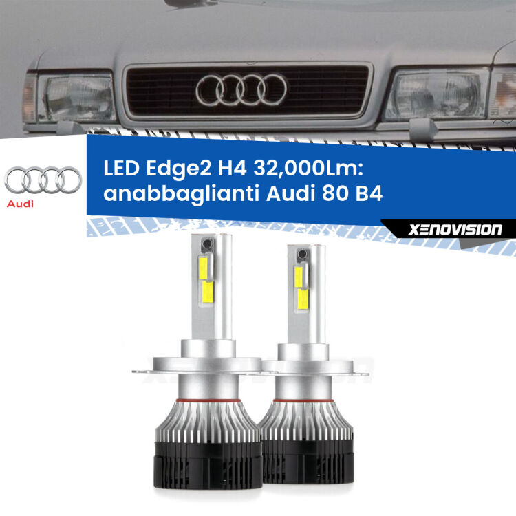 <p><strong>Kit anabbaglianti LED H4 per Audi 80</strong> B4 a parabola singola. </strong>Potenza smisurata, taglio di luce perfetto. Super canbus. Qualità Massima.</p>