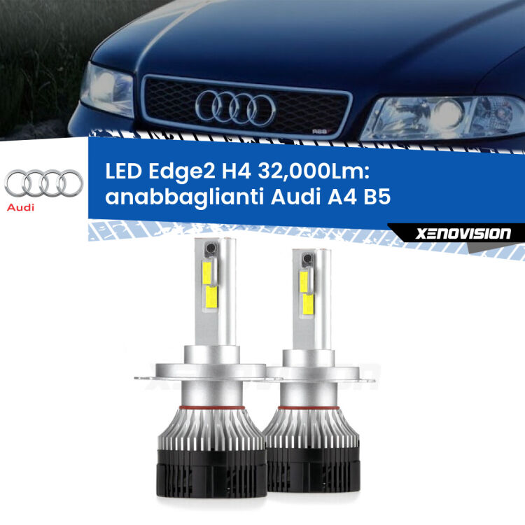 <p><strong>Kit anabbaglianti LED H4 per Audi A4</strong> B5 a parabola singola. </strong>Potenza smisurata, taglio di luce perfetto. Super canbus. Qualità Massima.</p>