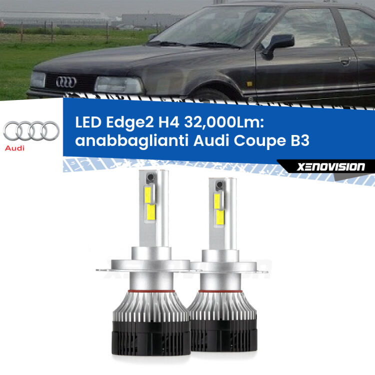 <p><strong>Kit anabbaglianti LED H4 per Audi Coupe</strong> B3 1988 - 1996. </strong>Potenza smisurata, taglio di luce perfetto. Super canbus. Qualità Massima.</p>