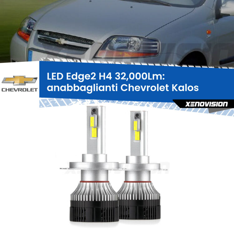 <p><strong>Kit anabbaglianti LED H4 per Chevrolet Kalos</strong>  2005 - 2008. </strong>Potenza smisurata, taglio di luce perfetto. Super canbus. Qualità Massima.</p>