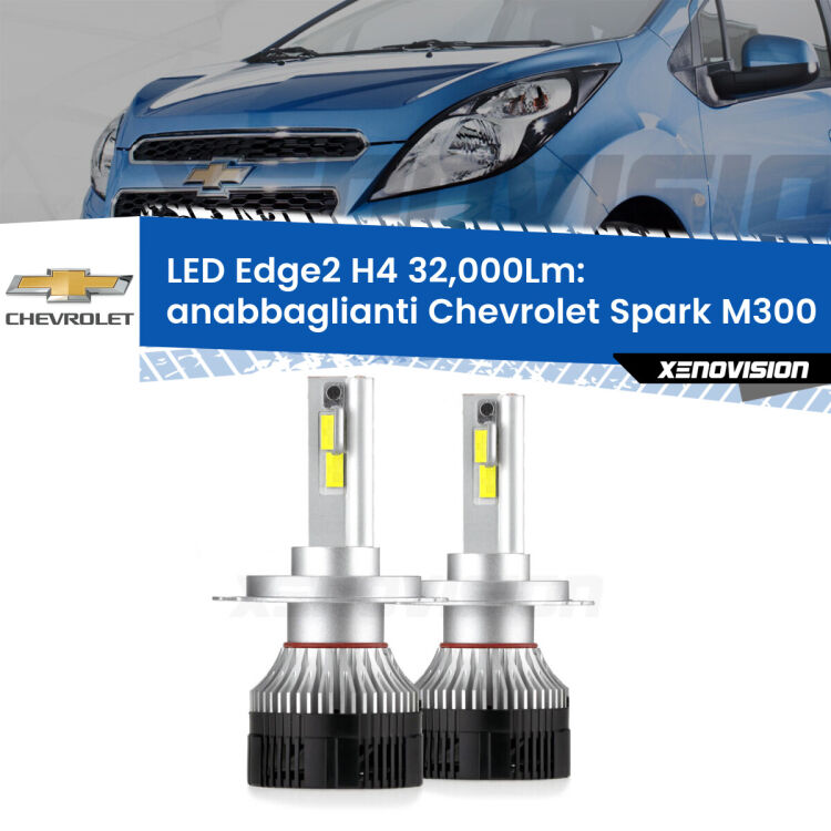 <p><strong>Kit anabbaglianti LED H4 per Chevrolet Spark</strong> M300 2009 - 2016. </strong>Potenza smisurata, taglio di luce perfetto. Super canbus. Qualità Massima.</p>