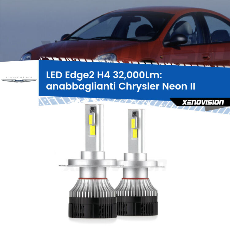<p><strong>Kit anabbaglianti LED H4 per Chrysler Neon II</strong>  1999 - 2006. </strong>Potenza smisurata, taglio di luce perfetto. Super canbus. Qualità Massima.</p>