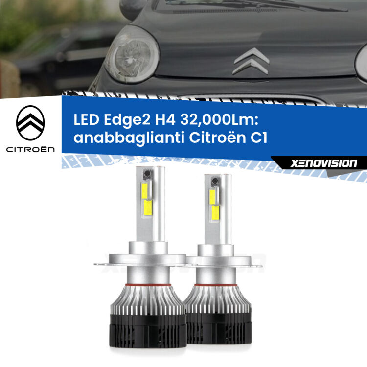Anabbaglianti LED H4 32,000Lm per Citroën C1  2005 - 2013 <p><strong>Kit anabbaglianti LED H4 per Citroën C1</strong>  2005 - 2013. </strong>Potenza smisurata, taglio di luce perfetto. Super canbus. Qualità Massima.</p>