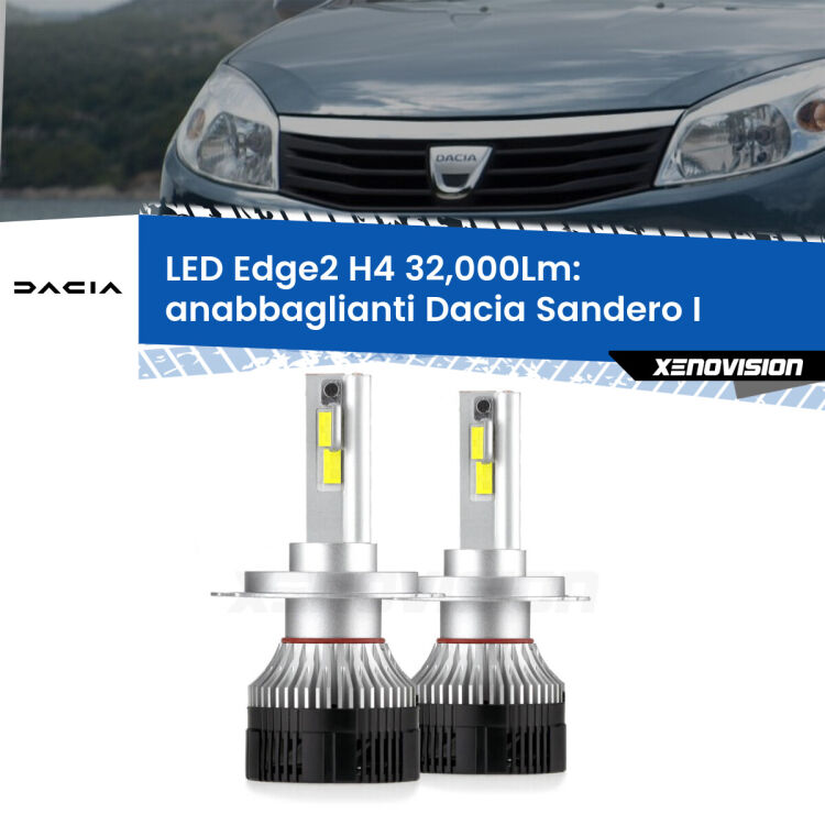Anabbaglianti LED H4 32,000Lm per Dacia Sandero I 2008 - 2012 <p><strong>Kit anabbaglianti LED H4 per Dacia Sandero I</strong> 2008 - 2012. </strong>Potenza smisurata, taglio di luce perfetto. Super canbus. Qualità Massima.</p>