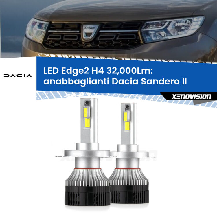 Anabbaglianti LED H4 32,000Lm per Dacia Sandero II  a parabola singola <p><strong>Kit anabbaglianti LED H4 per Dacia Sandero II</strong>  a parabola singola. </strong>Potenza smisurata, taglio di luce perfetto. Super canbus. Qualità Massima.</p>