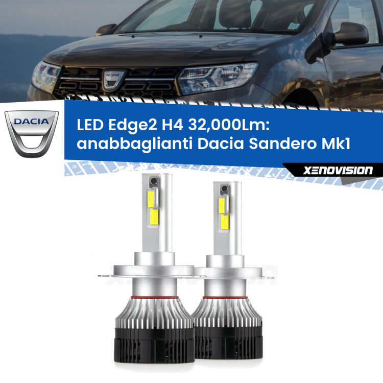 <p><strong>Kit anabbaglianti LED H4 per Dacia Sandero</strong> Mk1 2008 - 2012. </strong>Potenza smisurata, taglio di luce perfetto. Super canbus. Qualità Massima.</p>