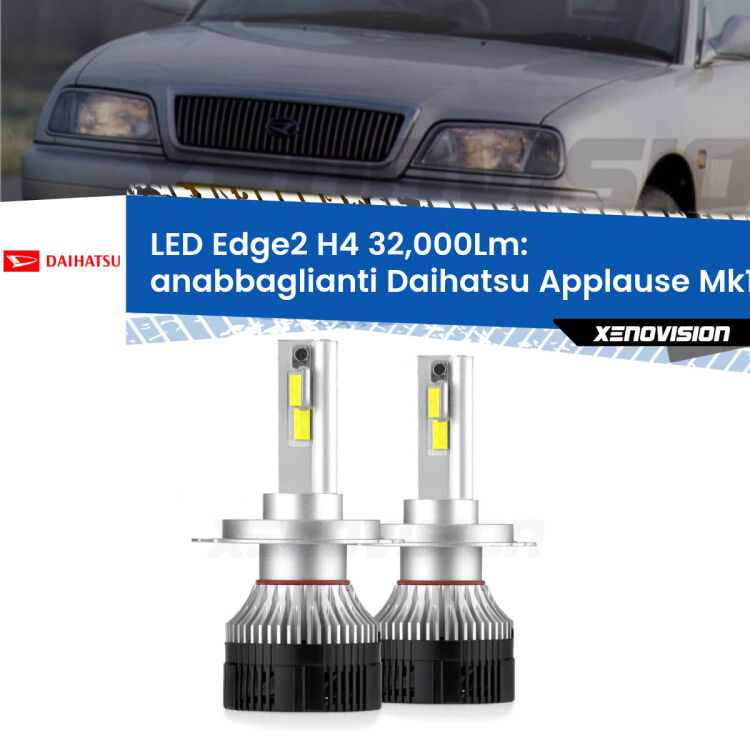 <p><strong>Kit anabbaglianti LED H4 per Daihatsu Applause</strong> Mk1 1989 - 1997. </strong>Potenza smisurata, taglio di luce perfetto. Super canbus. Qualità Massima.</p>