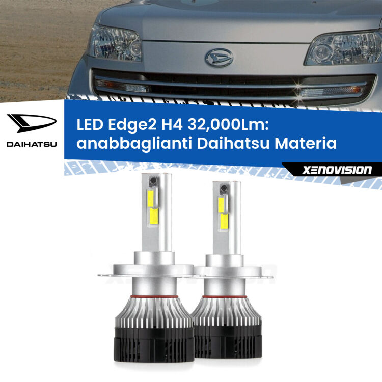 Anabbaglianti LED H4 32,000Lm per Daihatsu Materia 2006 in poi <p><strong>Kit anabbaglianti LED H4 per Daihatsu Materia</strong> 2006 in poi. </strong>Potenza smisurata, taglio di luce perfetto. Super canbus. Qualità Massima.</p>
