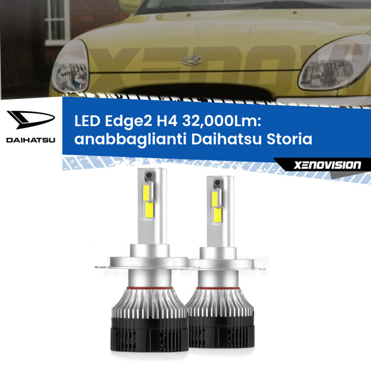 Anabbaglianti LED H4 32,000Lm per Daihatsu Storia 1998 - 2005 <p><strong>Kit anabbaglianti LED H4 per Daihatsu Storia</strong> 1998 - 2005. </strong>Potenza smisurata, taglio di luce perfetto. Super canbus. Qualità Massima.</p>