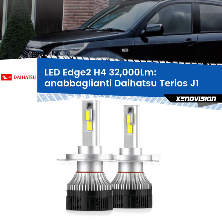 <p><strong>Kit anabbaglianti LED H4 per Daihatsu Terios</strong> J1 1997 - 2005. </strong>Potenza smisurata, taglio di luce perfetto. Super canbus. Qualità Massima.</p>