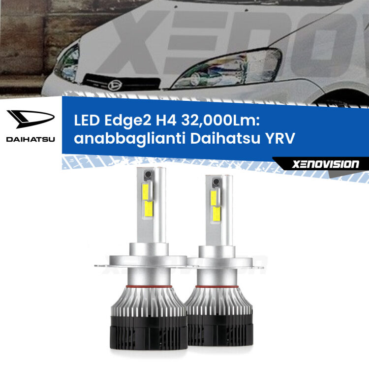 Anabbaglianti LED H4 32,000Lm per Daihatsu YRV 2000 - 2005 <p><strong>Kit anabbaglianti LED H4 per Daihatsu YRV</strong> 2000 - 2005. </strong>Potenza smisurata, taglio di luce perfetto. Super canbus. Qualità Massima.</p>