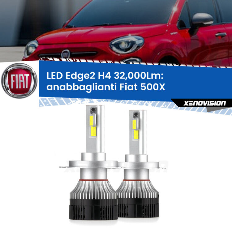 <p><strong>Kit anabbaglianti LED H4 per Fiat 500X</strong>  a parabola. </strong>Potenza smisurata, taglio di luce perfetto. Super canbus. Qualità Massima.</p>