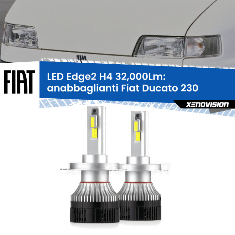 Anabbaglianti LED H4 32,000Lm per Fiat Ducato 230 1994 - 2002 <p><strong>Kit anabbaglianti LED H4 per Fiat Ducato</strong> 230 1994 - 2002. </strong>Potenza smisurata, taglio di luce perfetto. Super canbus. Qualità Massima.</p>