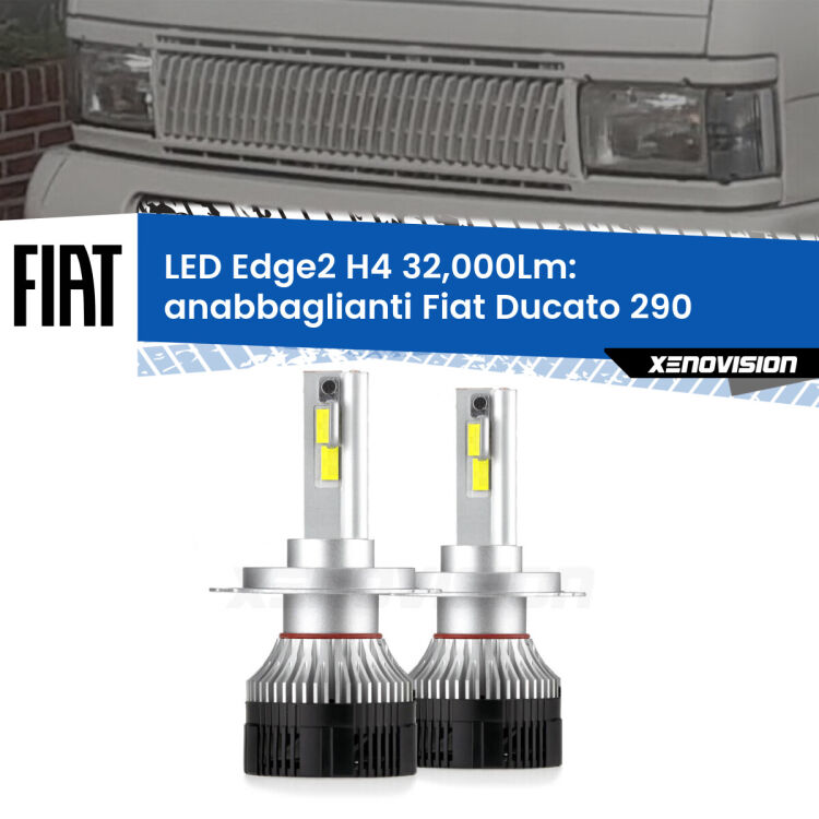 Anabbaglianti LED H4 32,000Lm per Fiat Ducato 290 1989 - 1994 <p><strong>Kit anabbaglianti LED H4 per Fiat Ducato</strong> 290 1989 - 1994. </strong>Potenza smisurata, taglio di luce perfetto. Super canbus. Qualità Massima.</p>