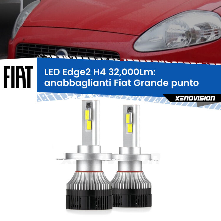 Anabbaglianti LED H4 32,000Lm per Fiat Grande punto 2005 - 2018 <p><strong>Kit anabbaglianti LED H4 per Fiat Grande punto</strong> 2005 - 2018. </strong>Potenza smisurata, taglio di luce perfetto. Super canbus. Qualità Massima.</p>