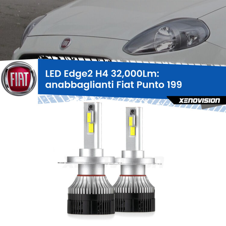 <p><strong>Kit anabbaglianti LED H4 per Fiat Punto</strong> 199 2012 - 2018. </strong>Potenza smisurata, taglio di luce perfetto. Super canbus. Qualità Massima.</p>