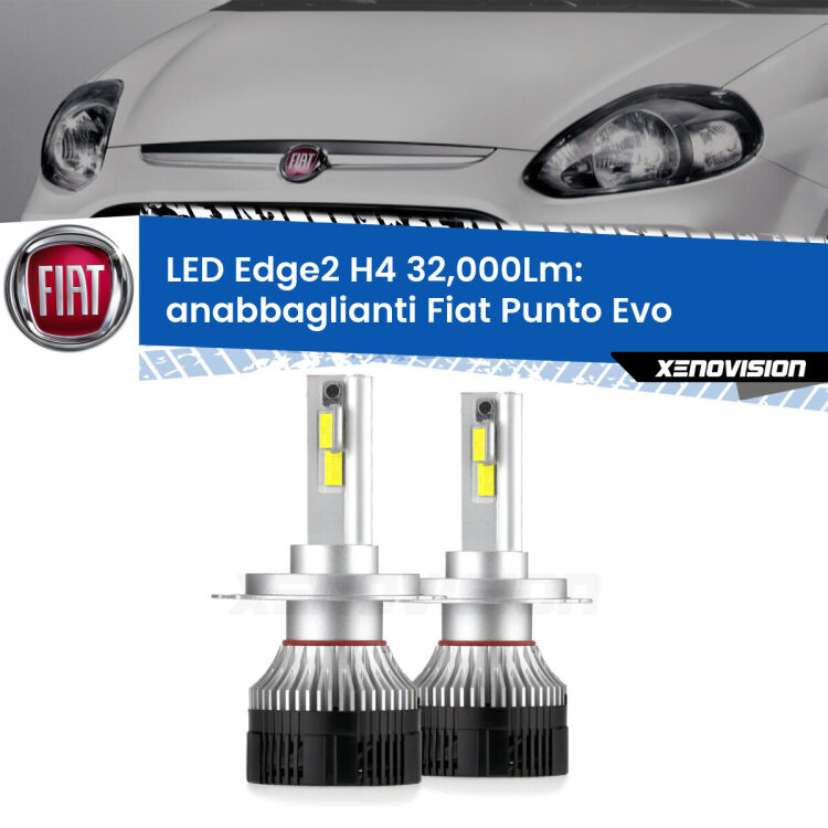 <p><strong>Kit anabbaglianti LED H4 per Fiat Punto Evo</strong>  2009 - 2015. </strong>Potenza smisurata, taglio di luce perfetto. Super canbus. Qualità Massima.</p>