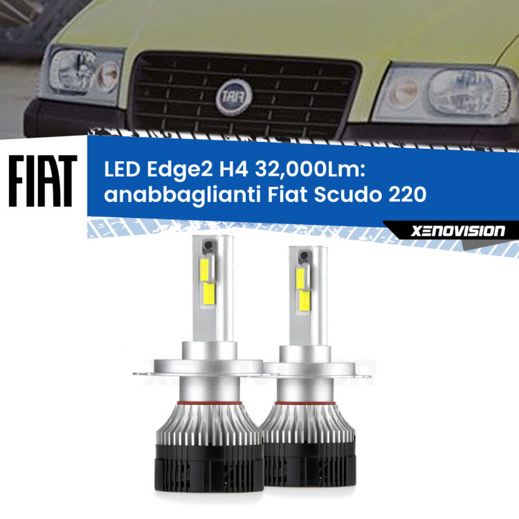Anabbaglianti LED H4 32,000Lm per Fiat Scudo 220 a parabola singola <p><strong>Kit anabbaglianti LED H4 per Fiat Scudo</strong> 220 a parabola singola. </strong>Potenza smisurata, taglio di luce perfetto. Super canbus. Qualità Massima.</p>