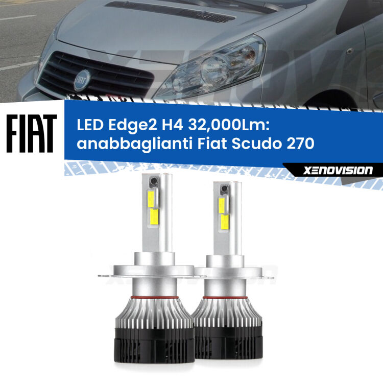 Anabbaglianti LED H4 32,000Lm per Fiat Scudo 270 2007 - 2016 <p><strong>Kit anabbaglianti LED H4 per Fiat Scudo</strong> 270 2007 - 2016. </strong>Potenza smisurata, taglio di luce perfetto. Super canbus. Qualità Massima.</p>