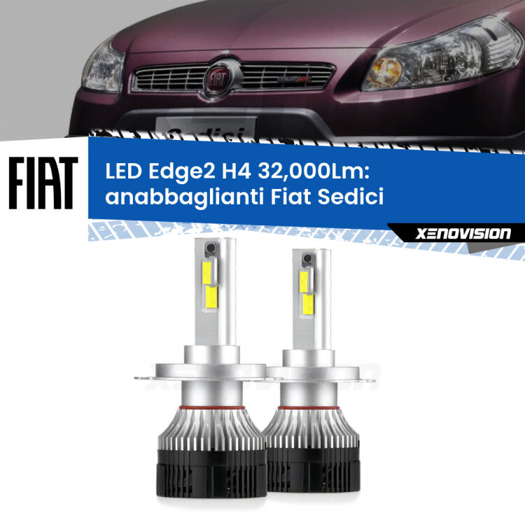 Anabbaglianti LED H4 32,000Lm per Fiat Sedici  2006 - 2014 <p><strong>Kit anabbaglianti LED H4 per Fiat Sedici</strong>  2006 - 2014. </strong>Potenza smisurata, taglio di luce perfetto. Super canbus. Qualità Massima.</p>