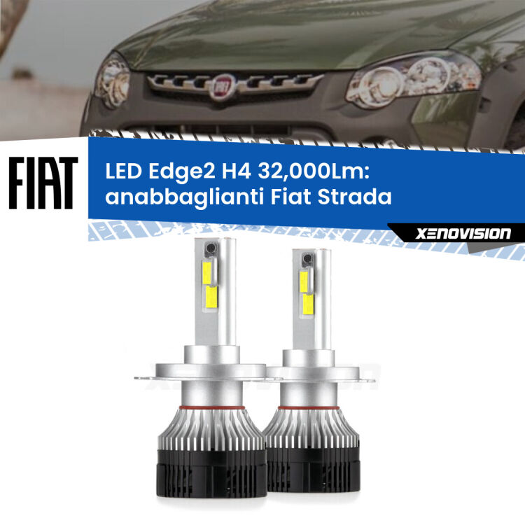 Anabbaglianti LED H4 32,000Lm per Fiat Strada  a parabola singola <p><strong>Kit anabbaglianti LED H4 per Fiat Strada</strong>  a parabola singola. </strong>Potenza smisurata, taglio di luce perfetto. Super canbus. Qualità Massima.</p>