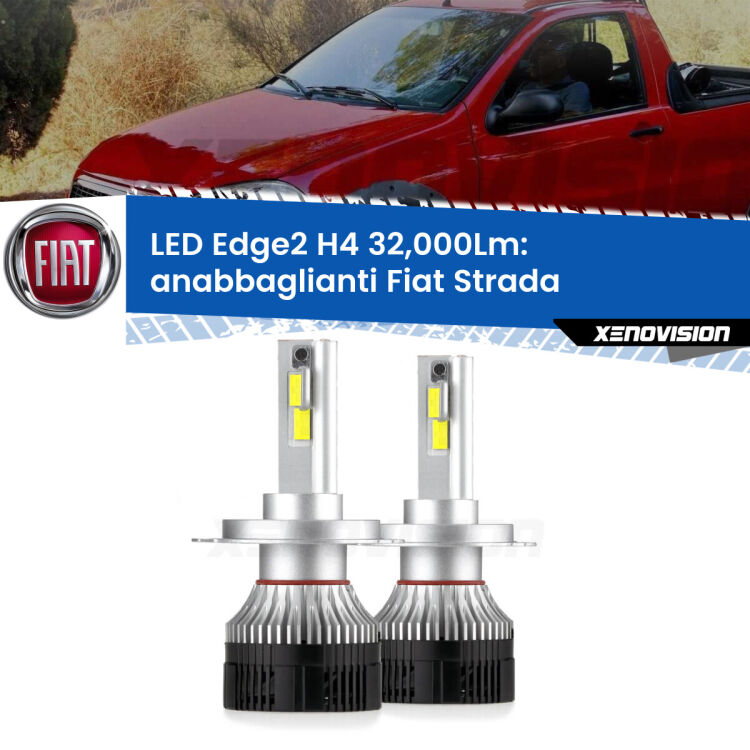<p><strong>Kit anabbaglianti LED H4 per Fiat Strada</strong>  a parabola singola. </strong>Potenza smisurata, taglio di luce perfetto. Super canbus. Qualità Massima.</p>
