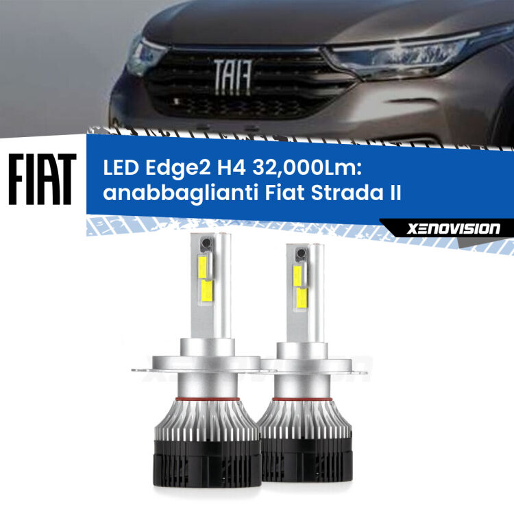 Anabbaglianti LED H4 32,000Lm per Fiat Strada II prima serie <p><strong>Kit anabbaglianti LED H4 per Fiat Strada</strong> II prima serie. </strong>Potenza smisurata, taglio di luce perfetto. Super canbus. Qualità Massima.</p>