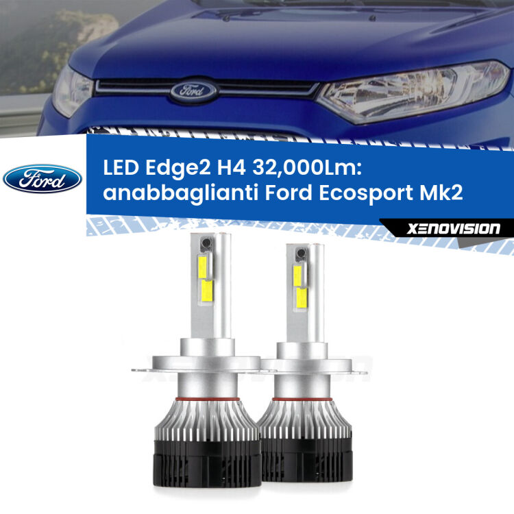 <p><strong>Kit anabbaglianti LED H4 per Ford Ecosport</strong> Mk2 1ª serie. </strong>Potenza smisurata, taglio di luce perfetto. Super canbus. Qualità Massima.</p>